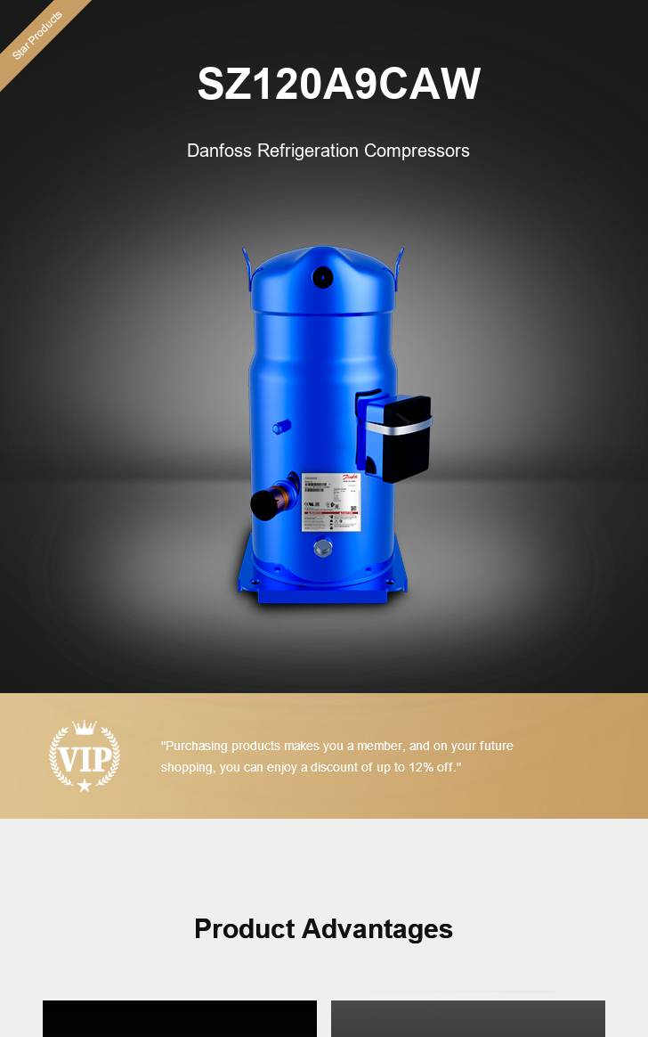 Danfoss Compressor SZ120A9CAW, technical parameters pdf, structure diagram